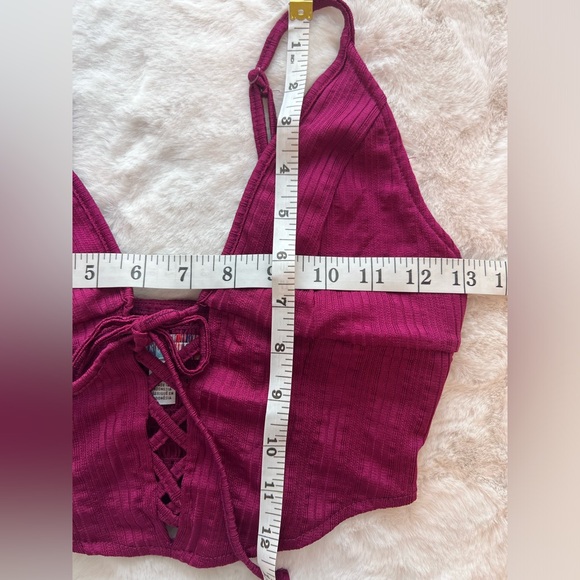 Urban Outfitters Rina Triangle Cami in Magenta Size Small - Picture 7 of 10